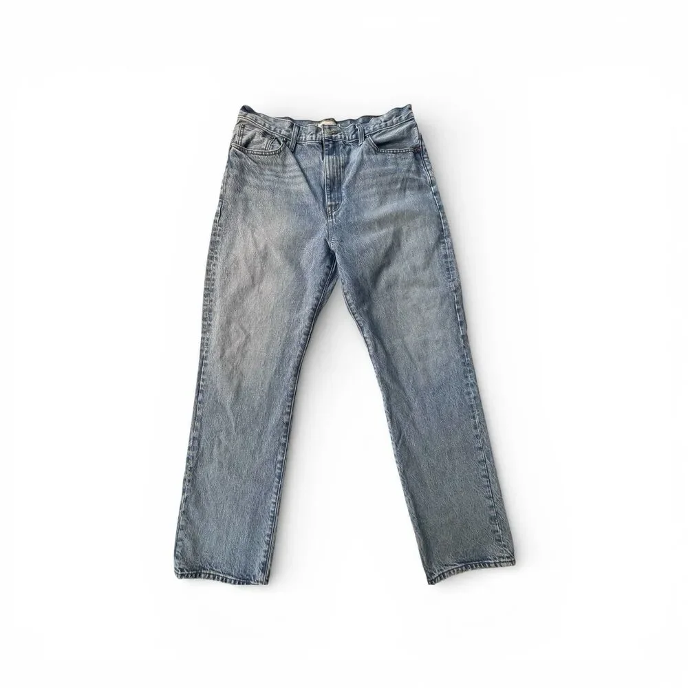 Madewell Light Wash Straight Leg Jeans - Picture 2 of 13